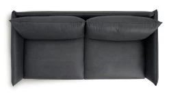 Habitat Moore Leather 3 Seater Sofa - Dark Grey -Sofa Discount Store 1159455 R Z005A