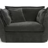 Habitat Jacques Velvet Cuddle Chair - Grey -Sofa Discount Store 1177217 R Z001A