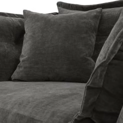 Habitat Jacques Velvet Cuddle Chair - Grey -Sofa Discount Store 1177217 R Z008A