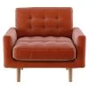 Habitat Fenner Velvet Accent Chair - Orange -Sofa Discount Store 1181368 R Z001A
