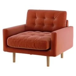 Habitat Fenner Velvet Accent Chair - Orange 13 Habitat Fenner Velvet Accent Chair - Orange -Sofa Discount Store 1181368 R Z002A