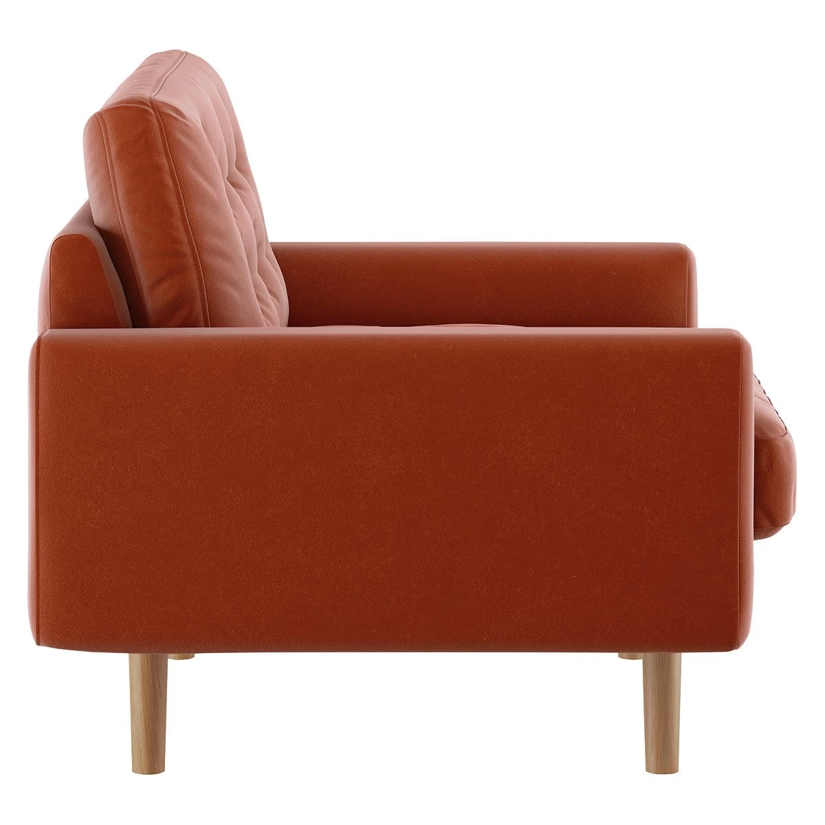 Habitat Fenner Velvet Accent Chair - Orange 9 Habitat Fenner Velvet Accent Chair - Orange - Image 7