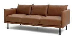 Habitat Moore Leather 4 Seater Sofa - Tan -Sofa Discount Store 1247941 R Z002A
