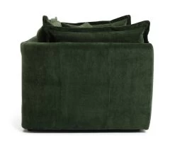 Habitat Jacques Velvet Cuddle Chair - Moss Green -Sofa Discount Store 1252826 R Z004A