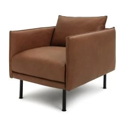 Habitat Moore Leather Armchair - Tan -Sofa Discount Store 1257216 R Z002A