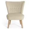 Habitat Alexis Velvet Cocktail Chair - Cream -Sofa Discount Store 1341294 R Z001A
