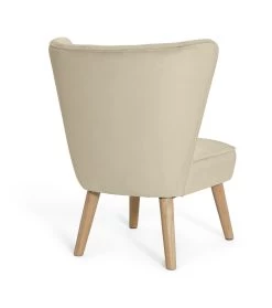 Habitat Alexis Velvet Cocktail Chair - Cream -Sofa Discount Store 1341294 R Z003A