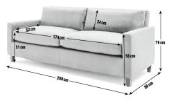 Habitat Chester Leather 3 Seater Sofa - Dark Feet - Tan 14 Habitat Chester Leather 3 Seater Sofa - Dark Feet - Tan -Sofa Discount Store 1345616 R E001