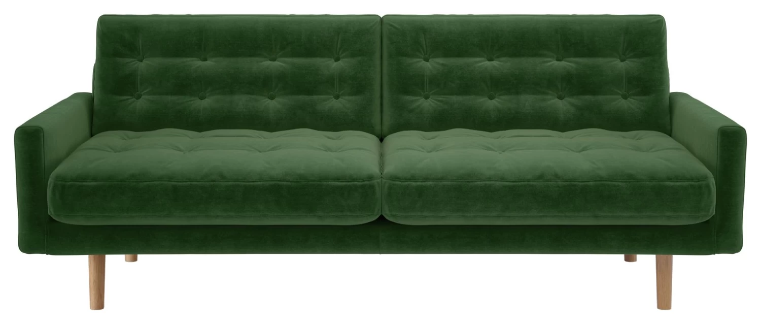 Habitat Fenner Velvet 3 Seater Sofa - Moss Green 3 Habitat Fenner Velvet 3 Seater Sofa - Moss Green