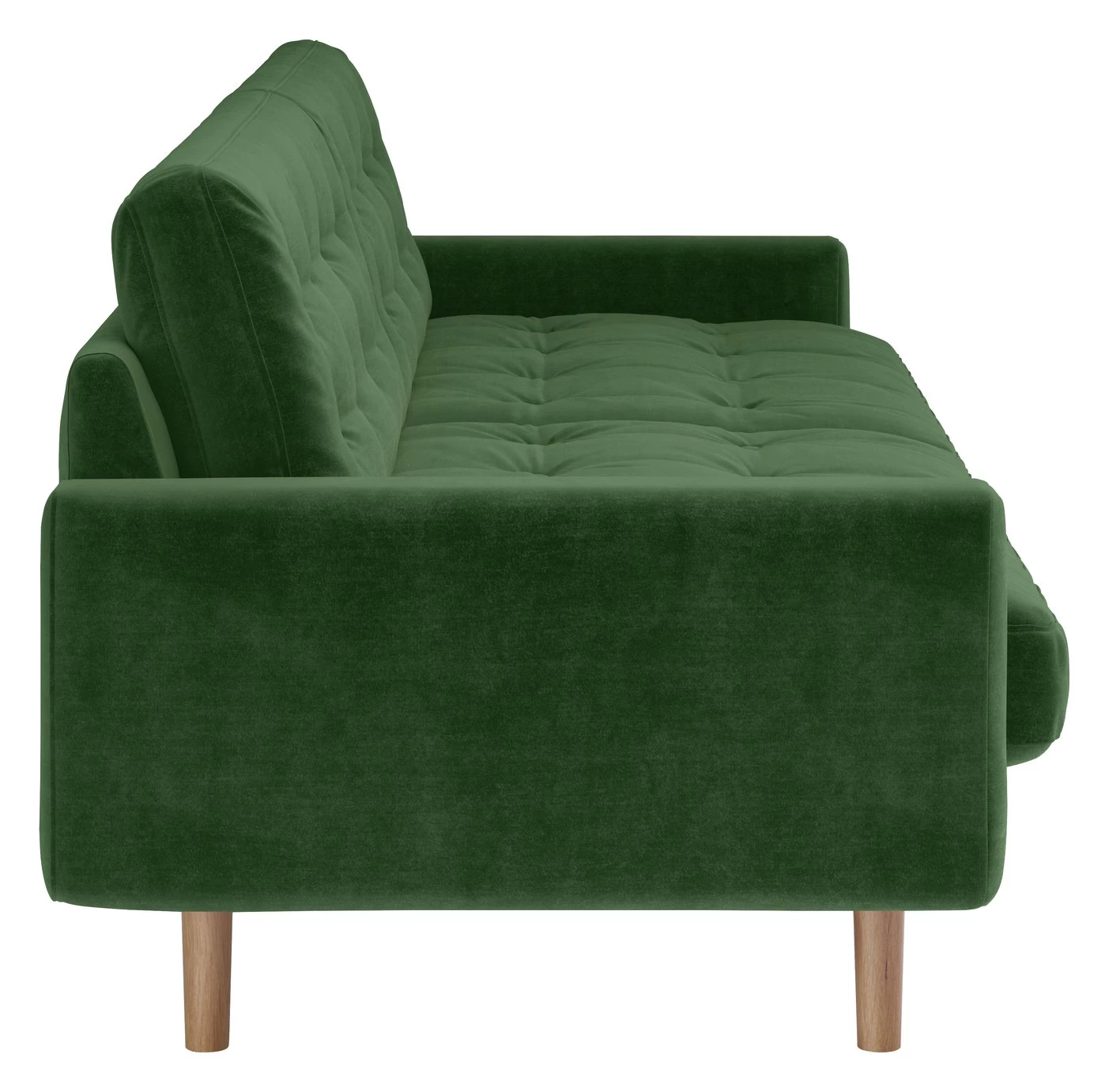 Habitat Fenner Velvet 3 Seater Sofa - Moss Green 8 Habitat Fenner Velvet 3 Seater Sofa - Moss Green - Image 6