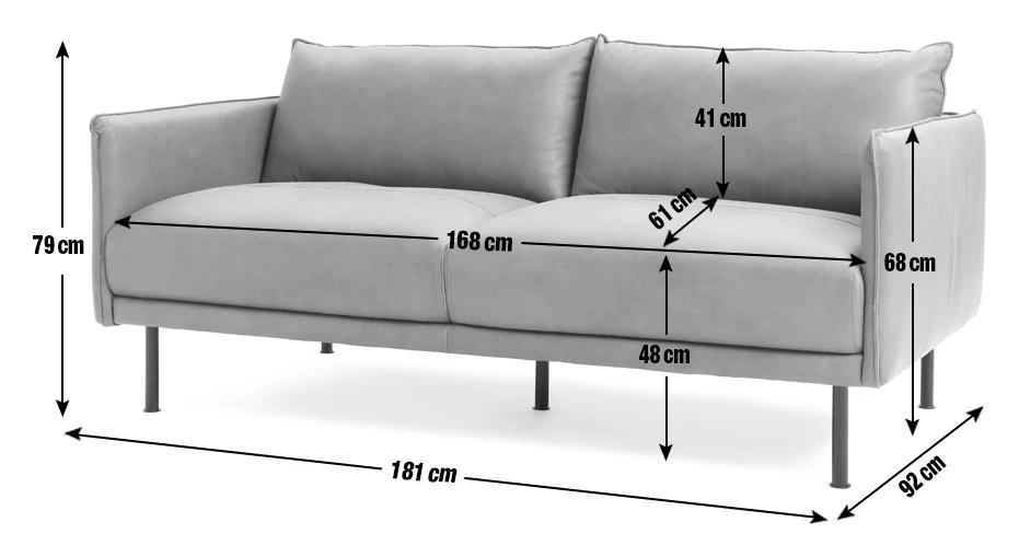 Habitat Moore Leather 3 Seater Sofa - Tan 6 Habitat Moore Leather 3 Seater Sofa - Tan - Image 4