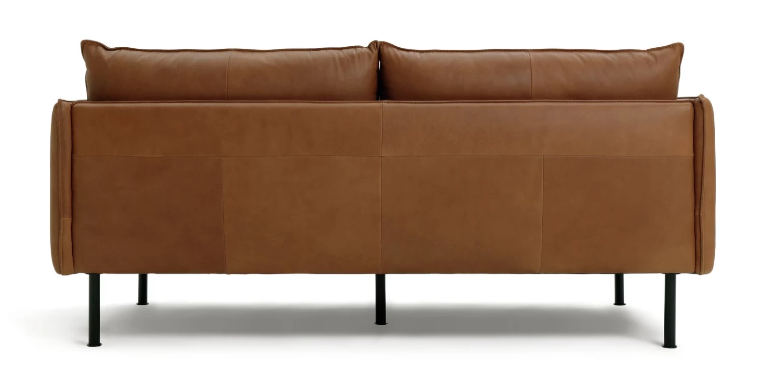 Habitat Moore Leather 3 Seater Sofa - Tan 8 Habitat Moore Leather 3 Seater Sofa - Tan - Image 6