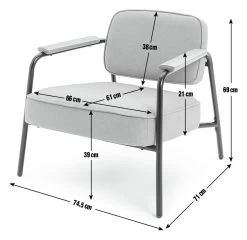 Habitat Jesper Fabric Accent Chair - Yellow 15 Habitat Jesper Fabric Accent Chair - Yellow -Sofa Discount Store 1402047 R E001