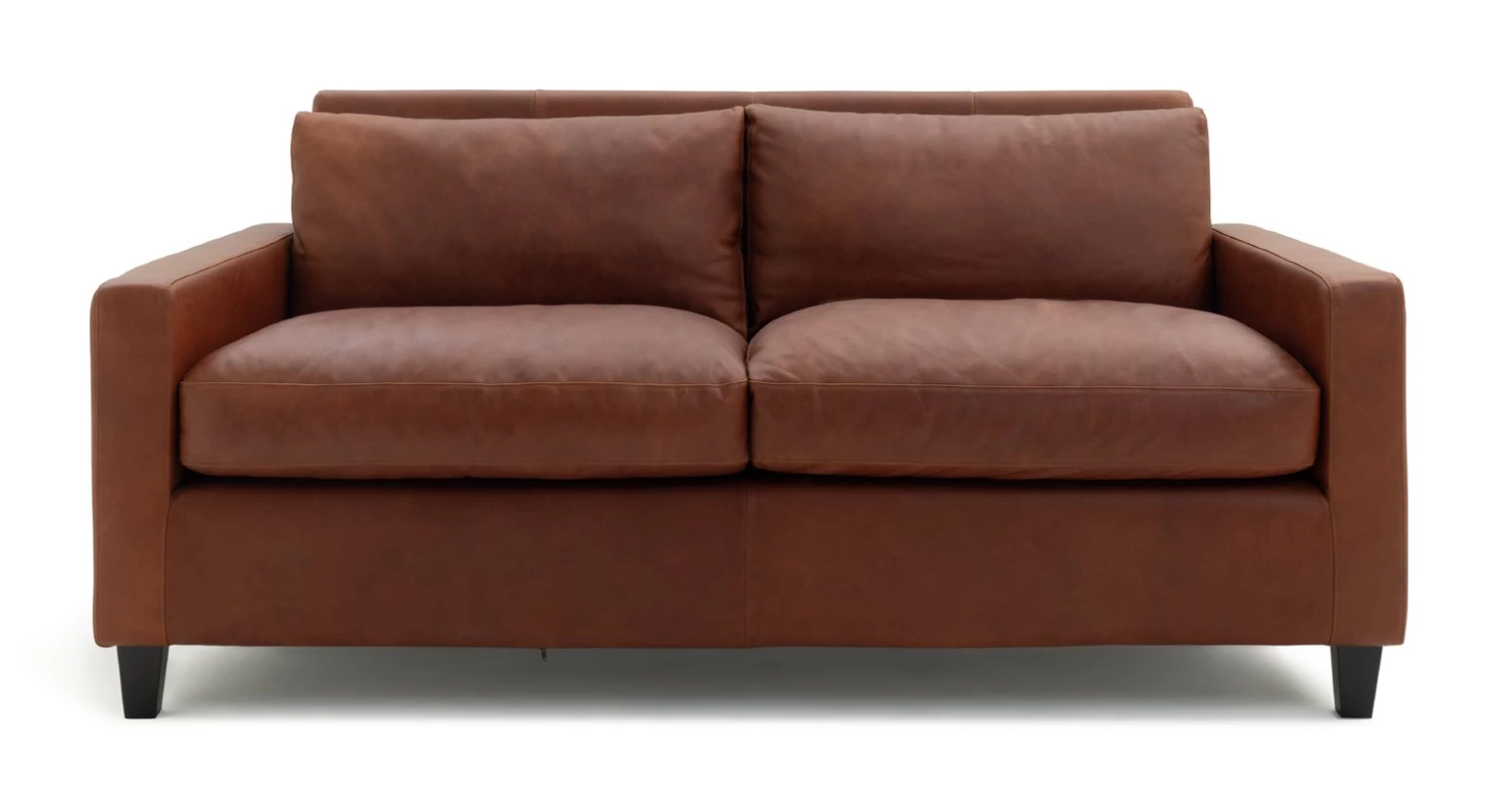Habitat Chester Leather 2 Seater Sofa - Dark Feet - Tan 3 Habitat Chester Leather 2 Seater Sofa - Dark Feet - Tan
