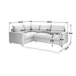 Habitat Seattle Right Corner Fabric Sofa Bed - Charcoal -Sofa Discount Store 1834196 R Z020A