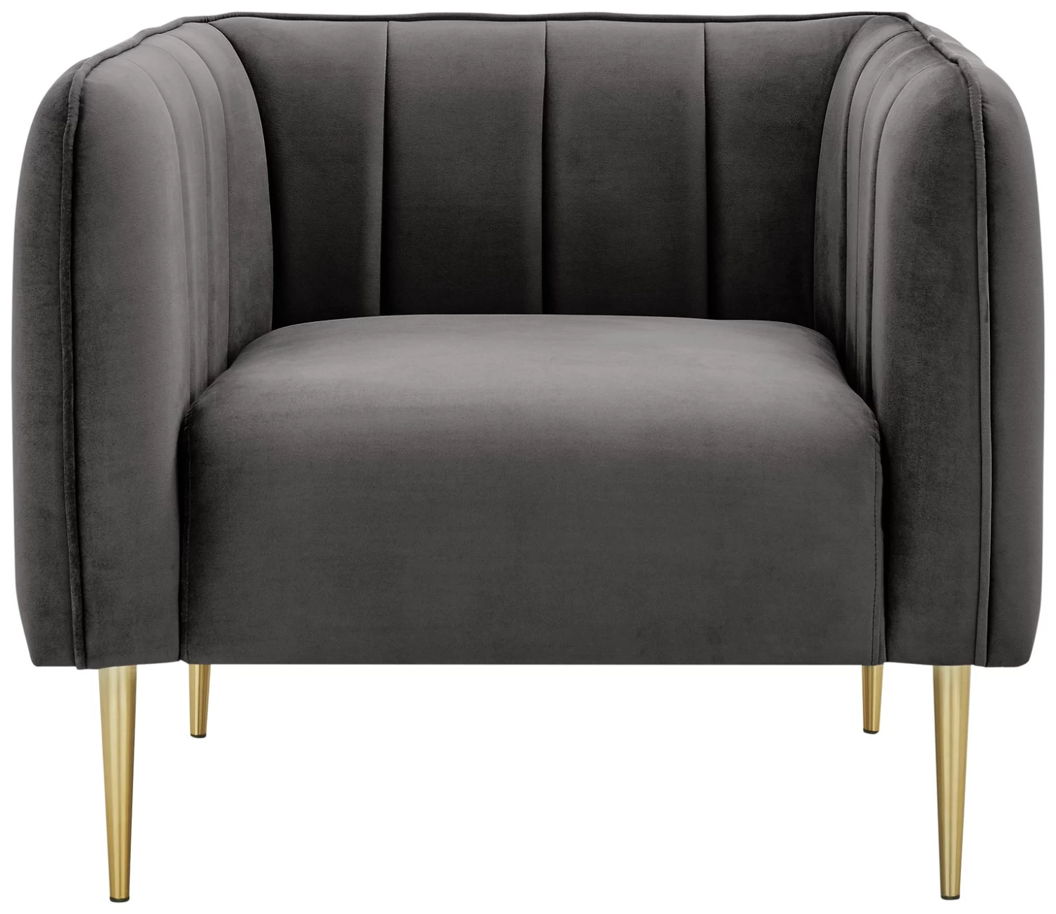 Habitat Lola Velvet Armchair - Charcoal 3 Habitat Lola Velvet Armchair - Charcoal
