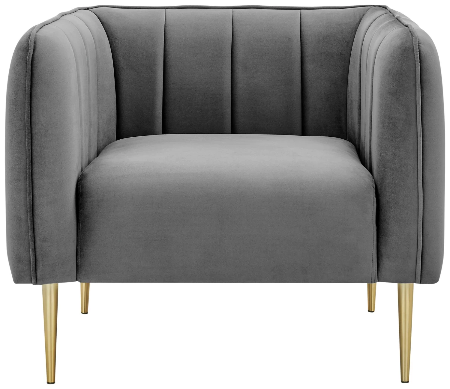 Habitat Lola Velvet Armchair - Charcoal 8 Habitat Lola Velvet Armchair - Charcoal - Image 6