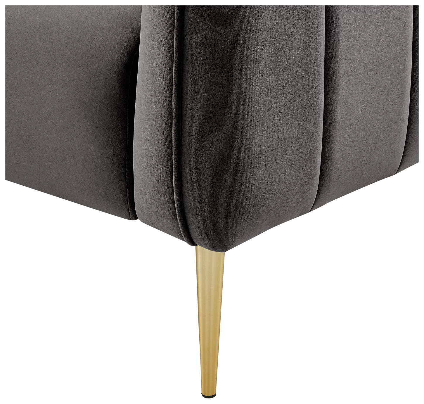 Habitat Lola Velvet Armchair - Charcoal 10 Habitat Lola Velvet Armchair - Charcoal - Image 8