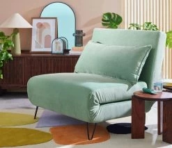 Habitat Roni Single Velvet Chairbed - Mint Green 20 Habitat Roni Single Velvet Chairbed - Mint Green -Sofa Discount Store 1938669 R Z002C