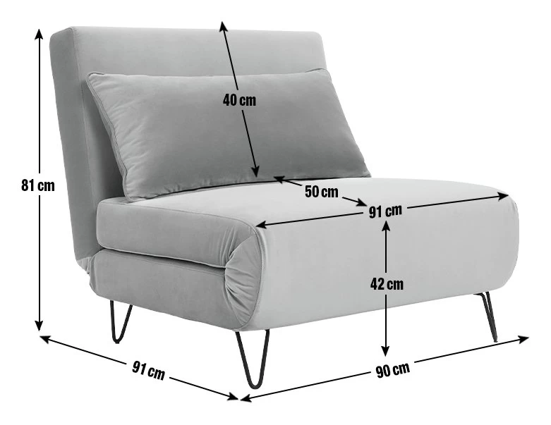 Habitat Roni Single Velvet Chairbed - Mint Green 9 Habitat Roni Single Velvet Chairbed - Mint Green - Image 7