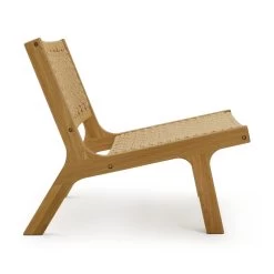 Habitat Faro Woven Paper Rope And Oak Accent Chair - Natural -Sofa Discount Store 1950991 R Z004A