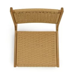 Habitat Faro Woven Paper Rope And Oak Accent Chair - Natural -Sofa Discount Store 1950991 R Z005A