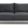 Habitat Moore Leather 2 Seater Sofa - Dark Grey -Sofa Discount Store 1952470 R Z001A