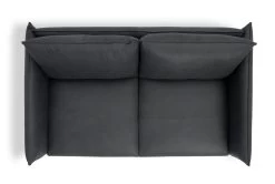 Habitat Moore Leather 2 Seater Sofa - Dark Grey -Sofa Discount Store 1952470 R Z004A