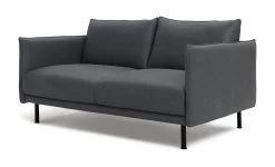 Habitat Moore Leather 2 Seater Sofa - Dark Grey -Sofa Discount Store 1952470 R Z005A