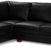 Habitat Salisbury Leather Right Hand Corner Sofa - Black -Sofa Discount Store 1958319 R Z001A