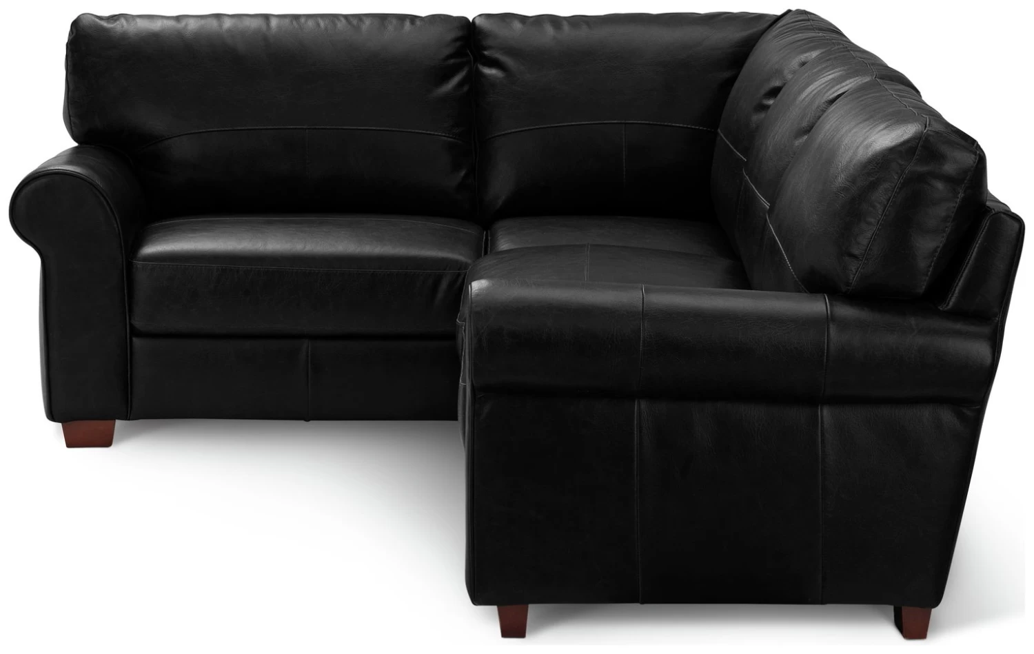 Habitat Salisbury Leather Right Hand Corner Sofa - Black 6 Habitat Salisbury Leather Right Hand Corner Sofa - Black - Image 4