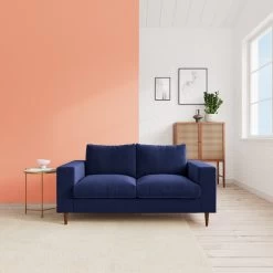 Swoon Evesham Velvet 2 Seater Sofa - Ink Blue 11 Swoon Evesham Velvet 2 Seater Sofa - Ink Blue -Sofa Discount Store 1971334 R Z001C