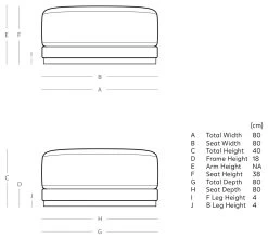 Swoon Denver Velvet Ottoman Footstool - Taupe -Sofa Discount Store 1971774 R E001