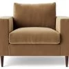 Swoon Evesham Velvet Armchair - Biscuit 2 Swoon Evesham Velvet Armchair - Biscuit -Sofa Discount Store 1972326 R Z001A