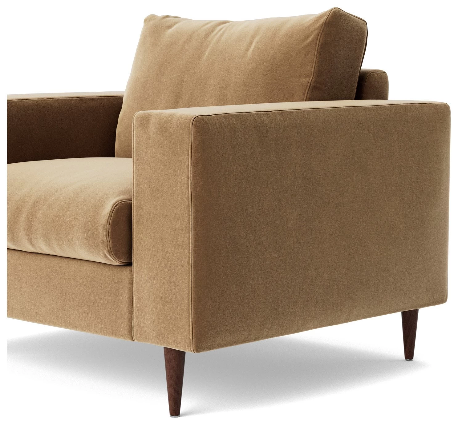 Swoon Evesham Velvet Armchair - Biscuit 10 Swoon Evesham Velvet Armchair - Biscuit - Image 8