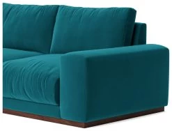 Swoon Denver Velvet 2 Seater Sofa- Kingfisher Blue -Sofa Discount Store 1972601 R Z004A