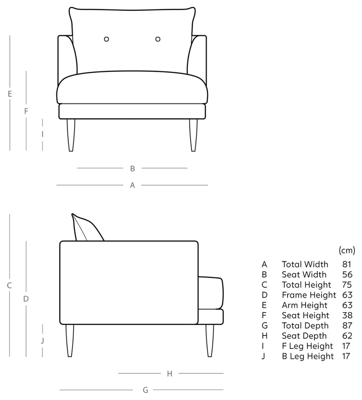 Swoon Kalmar Velvet Armchair - Ink Blue 6 Swoon Kalmar Velvet Armchair - Ink Blue - Image 4
