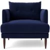 Swoon Kalmar Velvet Armchair - Ink Blue -Sofa Discount Store 1973071 R Z001A