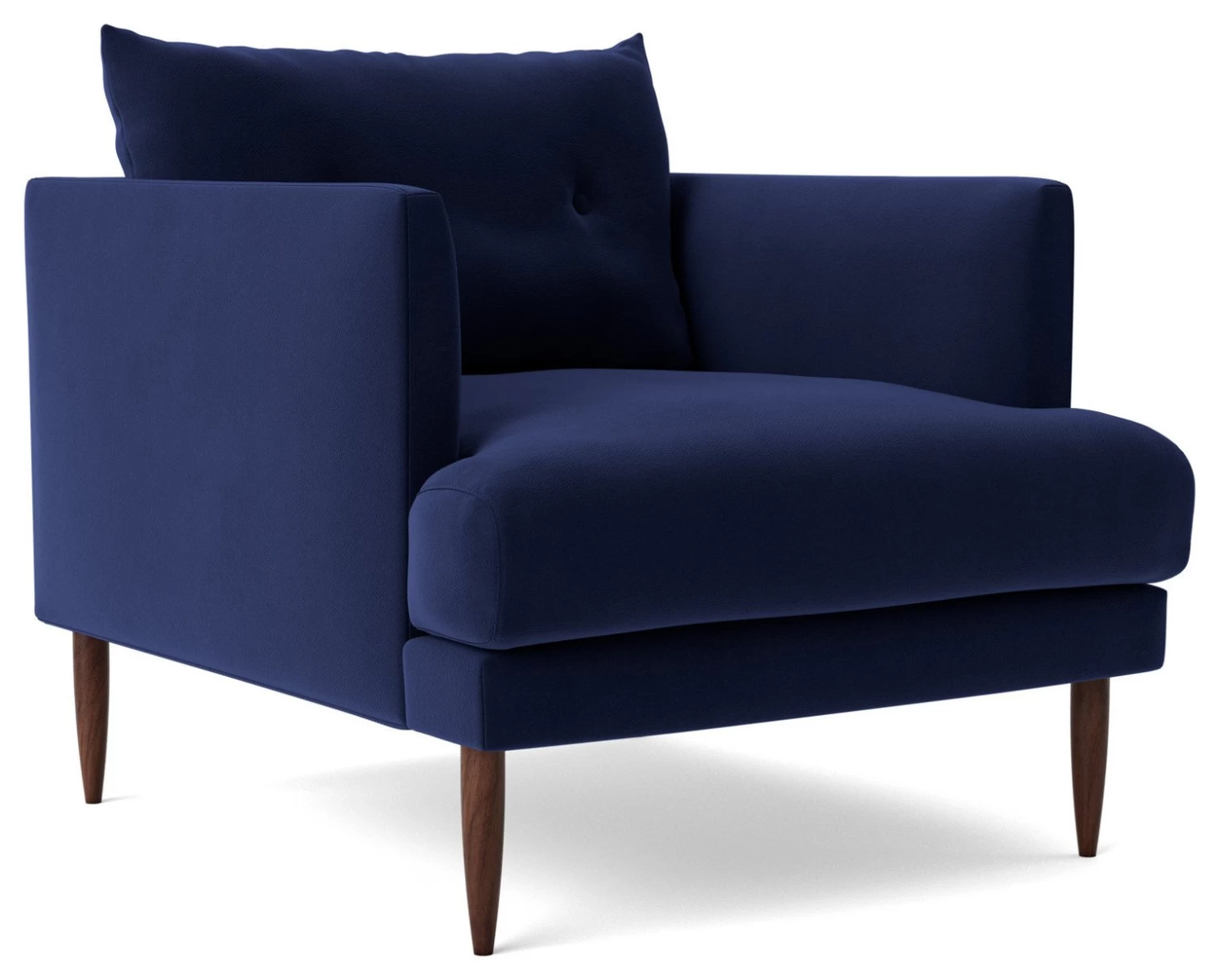 Swoon Kalmar Velvet Armchair - Ink Blue 7 Swoon Kalmar Velvet Armchair - Ink Blue - Image 5