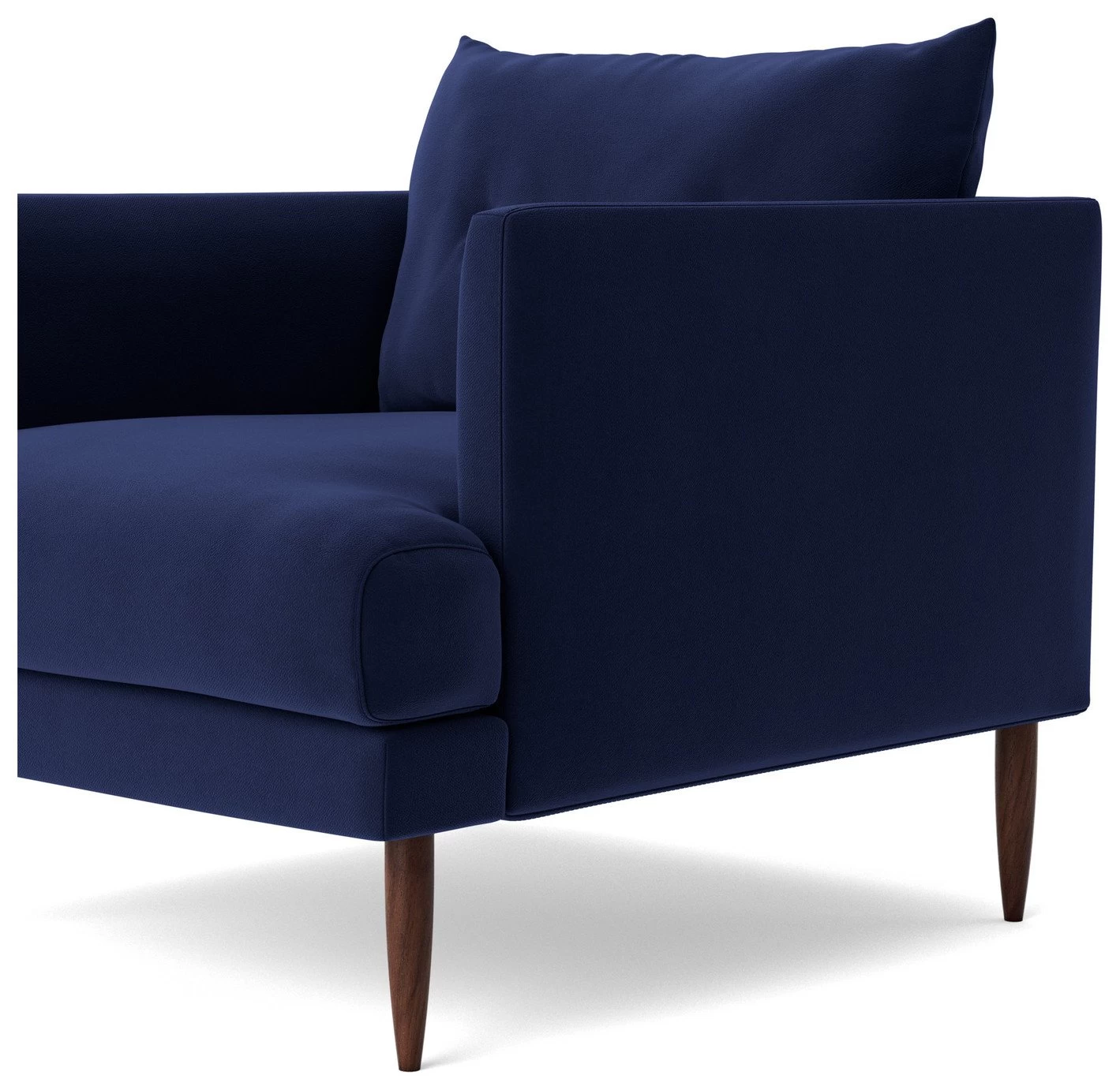 Swoon Kalmar Velvet Armchair - Ink Blue 10 Swoon Kalmar Velvet Armchair - Ink Blue - Image 8