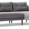 Swoon Kalmar Velvet Right Hand Corner Sofa - Silver Grey -Sofa Discount Store 1973239 R Z001A
