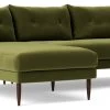 Swoon Kalmar Velvet Left Hand Corner Sofa - Fern Green -Sofa Discount Store 1973679 R Z001A