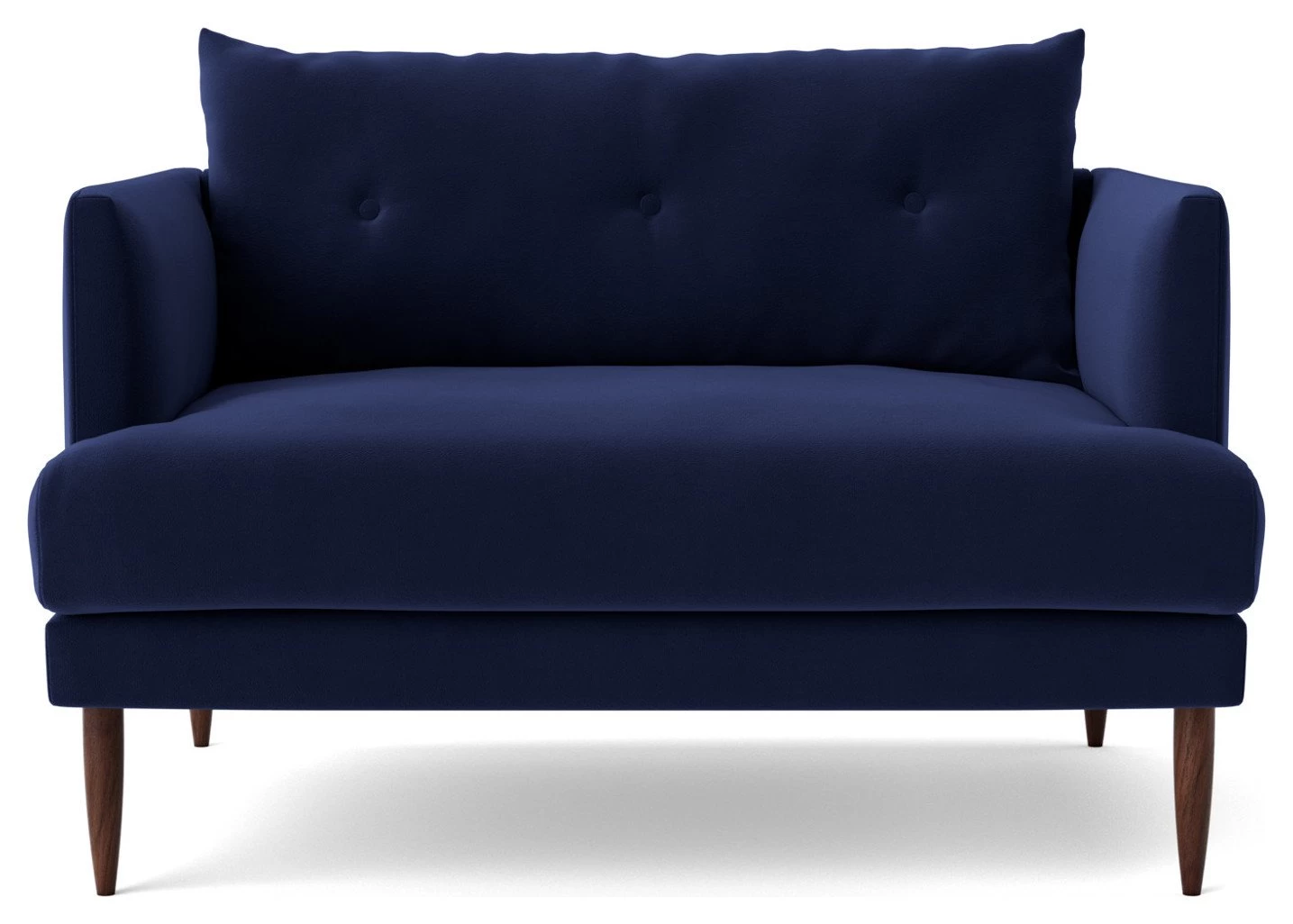 Swoon Kalmar Velvet Cuddle Chair - Ink Blue 3 Swoon Kalmar Velvet Cuddle Chair - Ink Blue