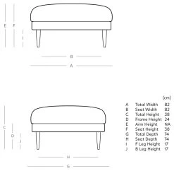 Swoon Kalmar Velvet Ottoman Footstool - Granite Grey -Sofa Discount Store 1974434 R E001