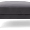 Swoon Kalmar Velvet Ottoman Footstool - Granite Grey -Sofa Discount Store 1974434 R Z001A