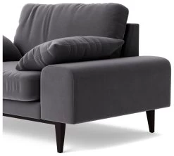 Swoon Tulum Velvet Cuddle Chair - Granite Grey -Sofa Discount Store 1990195 R Z005A