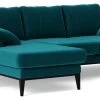 Swoon Tulum Velvet Left Hand Corner Sofa - Kingfisher Blue 1 Swoon Tulum Velvet Left Hand Corner Sofa - Kingfisher Blue -Sofa Discount Store 1990360 R Z001A