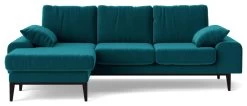 Swoon Tulum Velvet Left Hand Corner Sofa - Kingfisher Blue -Sofa Discount Store 1990360 R Z003A