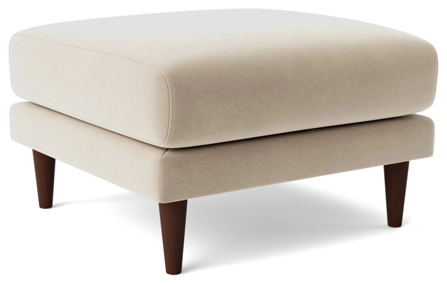 Swoon Turin Velvet Ottoman Footstool - Taupe 3 Swoon Turin Velvet Ottoman Footstool - Taupe