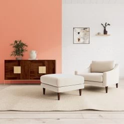 Swoon Turin Velvet Ottoman Footstool - Taupe 9 Swoon Turin Velvet Ottoman Footstool - Taupe -Sofa Discount Store 1990638 R Z001C